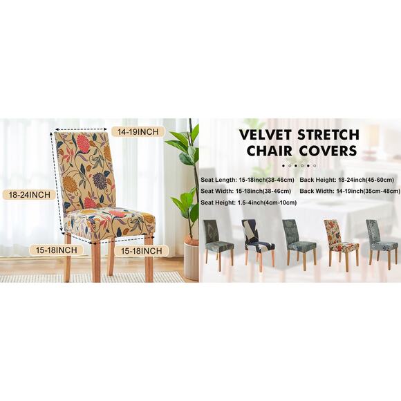 Stretchy Parson Chair Slipcovers for Dining Room Chair Set/4 by Lalluxy NEW - Picture 10 of 13